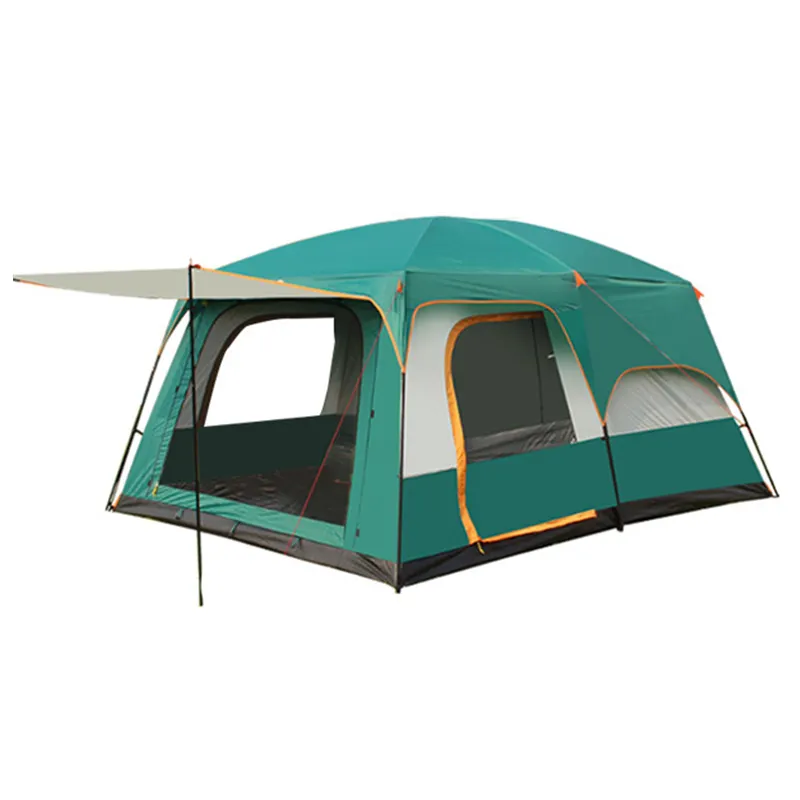 Tenda familiar grande de 2 quartos com toldo para acampamento, festa, festival de trekking