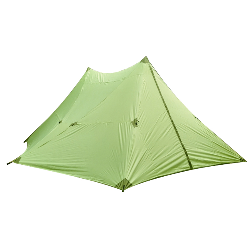 Tenda de caminhada ultraleve à prova de chuva para montanha com bastão de caminhada e lona protetora
