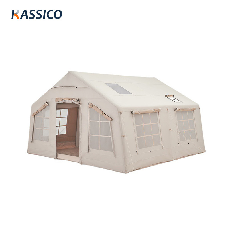 Tenda inflável de luxo de 13㎡ para acampamentos, acampamentos familiares e festas