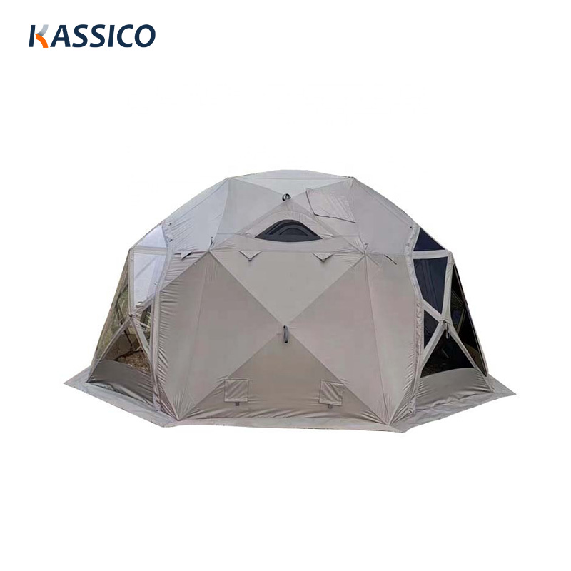 Tenda de glamping automática com cúpula pop-up para hotéis, resorts e acampamentos