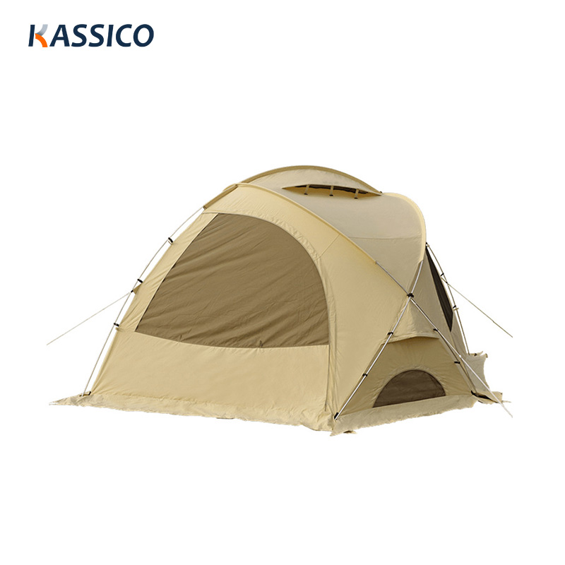 Tenda grande com cúpula para 8 pessoas com poliéster e algodão 210D à prova de fogo