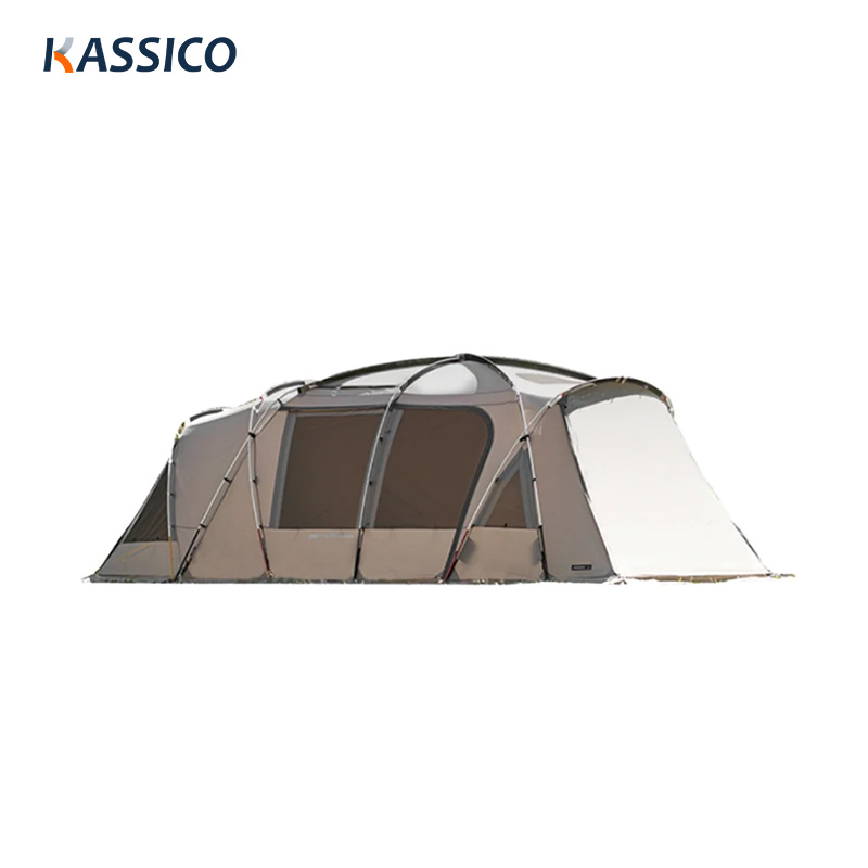 Tenda de acampamento impermeável tipo túnel para 4 a 6 pessoas - dois quartos