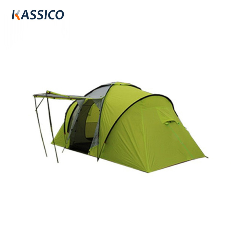 Tenda de túnel de acampamento à prova d'água de 2 quartos
