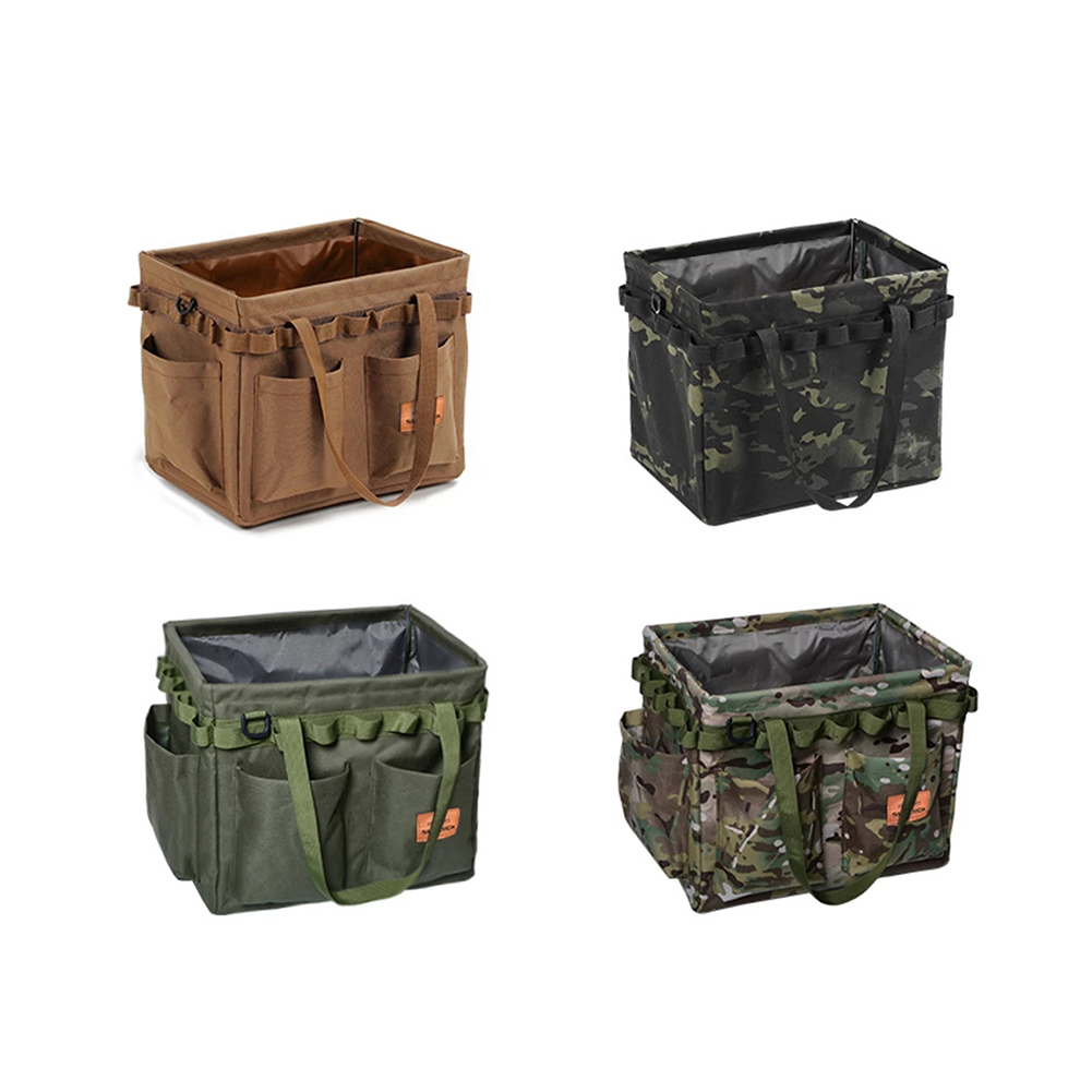 Bolsa de ferramentas portátil para acampamento ao ar livre, à prova d'água, para viagem, cesta separada para armazenamento
