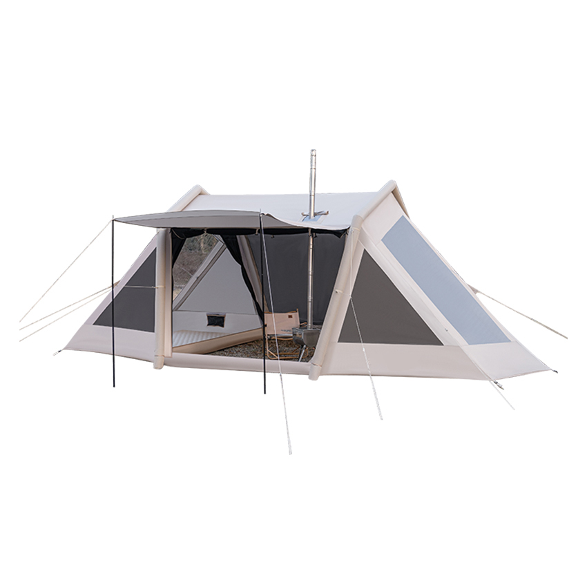 Tenda inflável para carro com porta-malas de 2 quartos, tipo túnel de ar, para camping