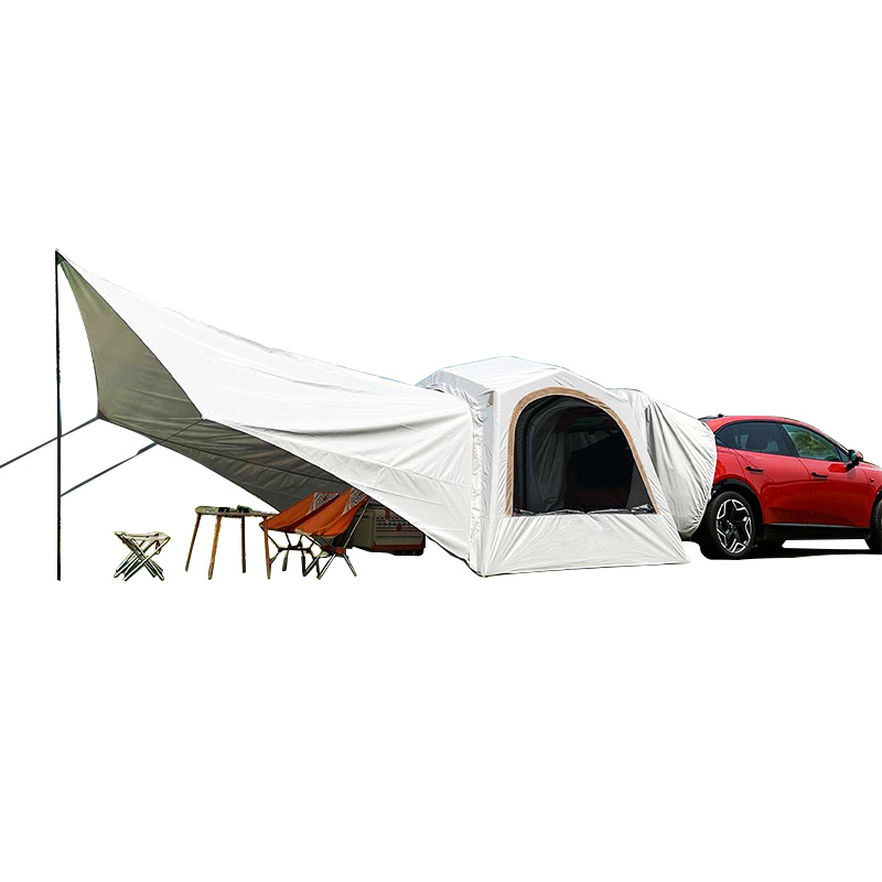 Tenda inflável para acampamento com porta traseira de carro para viagens de carro